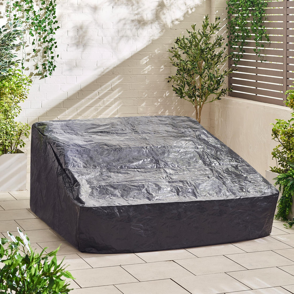 Riviera White Metal Modular 4 Seat Corner Garden Sofa Day Bed — image 9