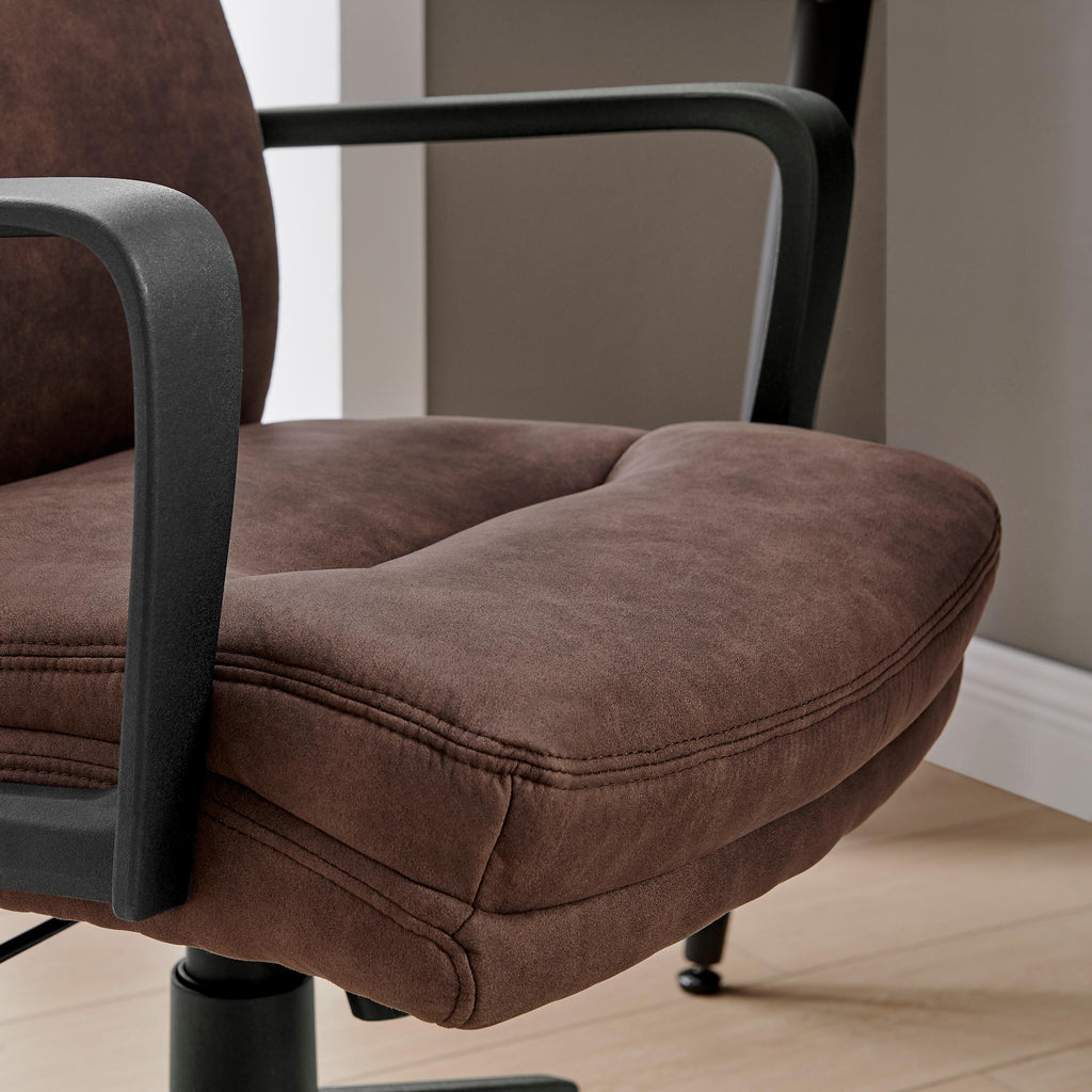 Rosco Brown Faux Leather Swivel Office Chair — image 6