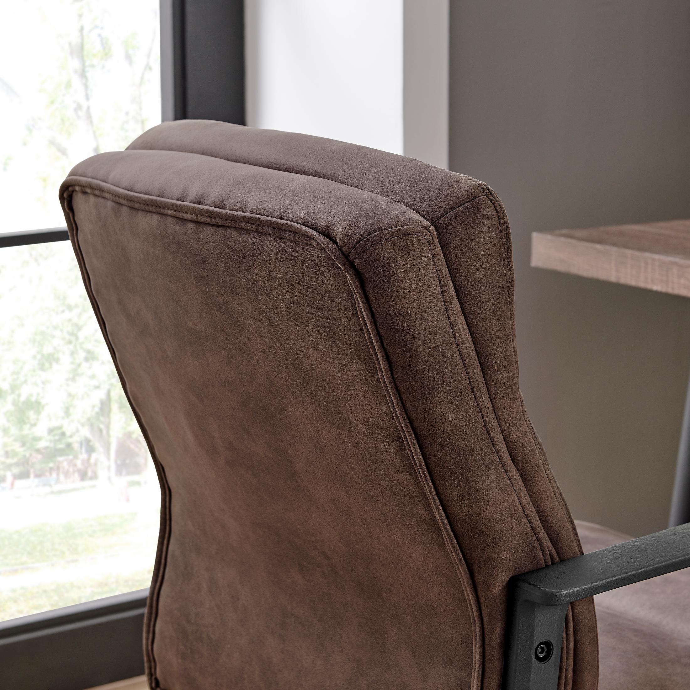 Rosco Brown Faux Leather Swivel Office Chair — image 7