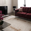 Strata Gold & Cream Sketched Border Rug 200x300 — image 1