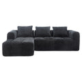 PINGGO Oversized Cloud Sofa Modular L Shape Sectional Couch Chenille Boucle Upholstered Sleeper Sofa for Living Room