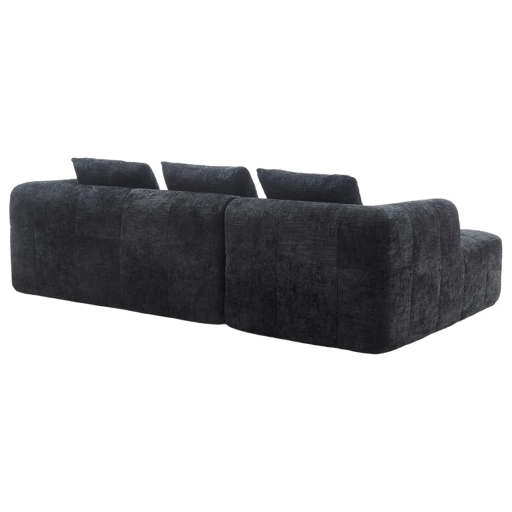 PINGGO Oversized Cloud Sofa Modular L Shape Sectional Couch Chenille Boucle Upholstered Sleeper Sofa for Living Room