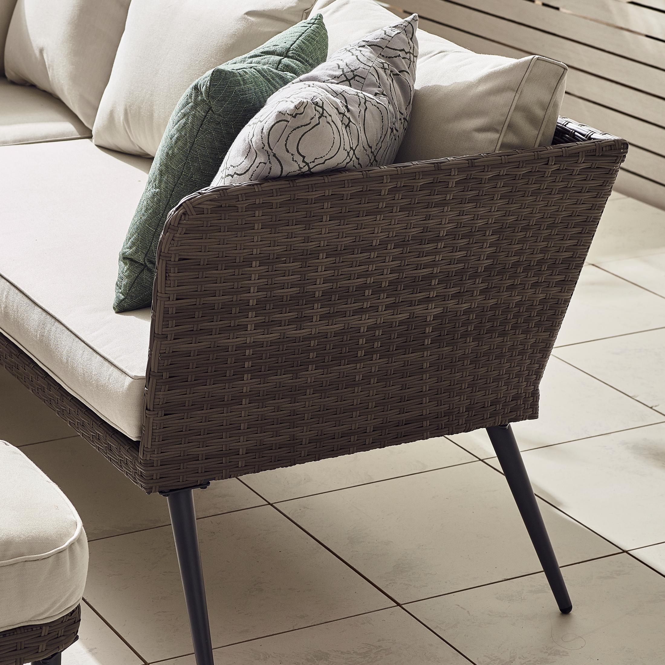 Seychelles Grey Rattan 9 Seat Corner Sofa Garden Dining Set — image 3