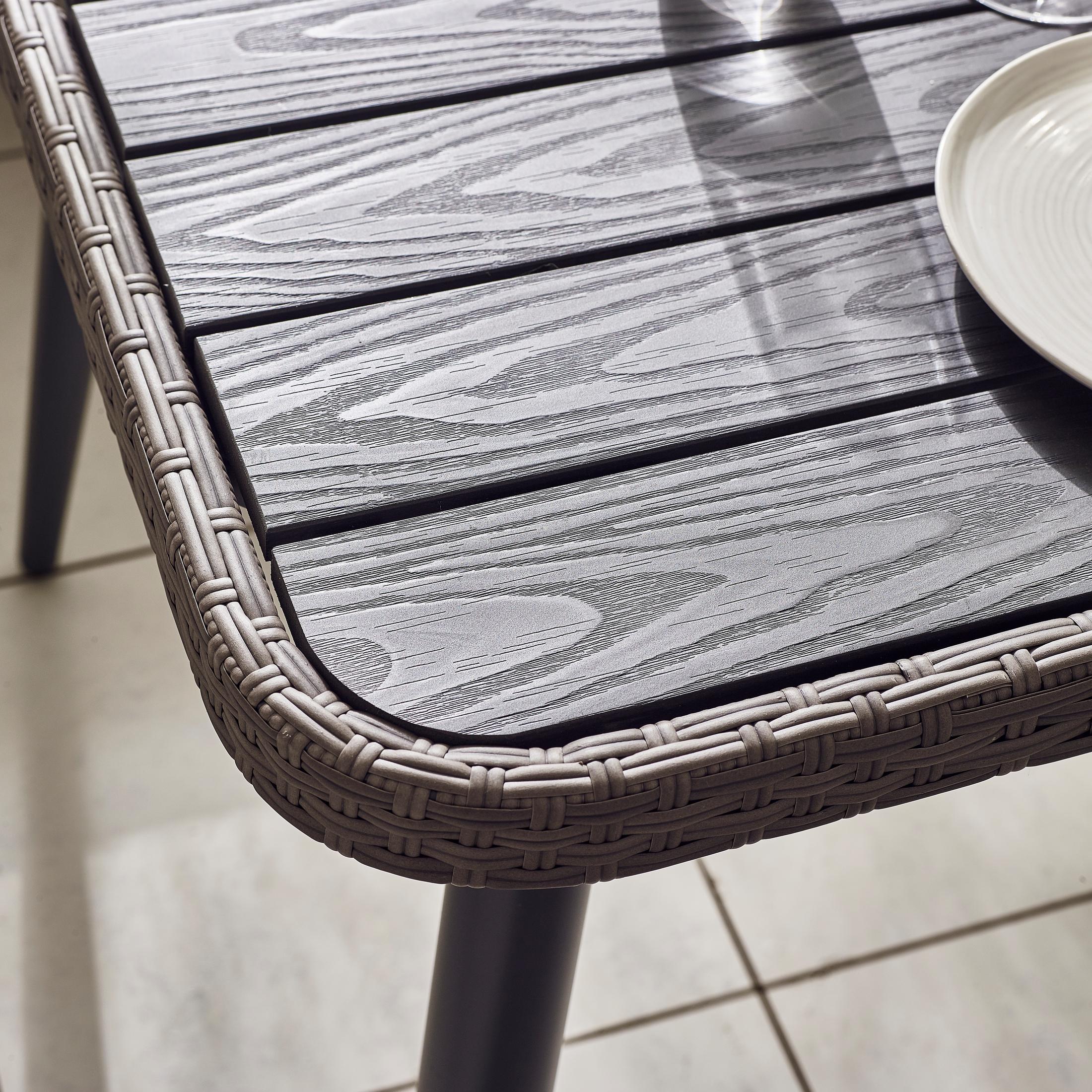 Seychelles Grey Rattan 9 Seat Corner Sofa Garden Dining Set — image 5