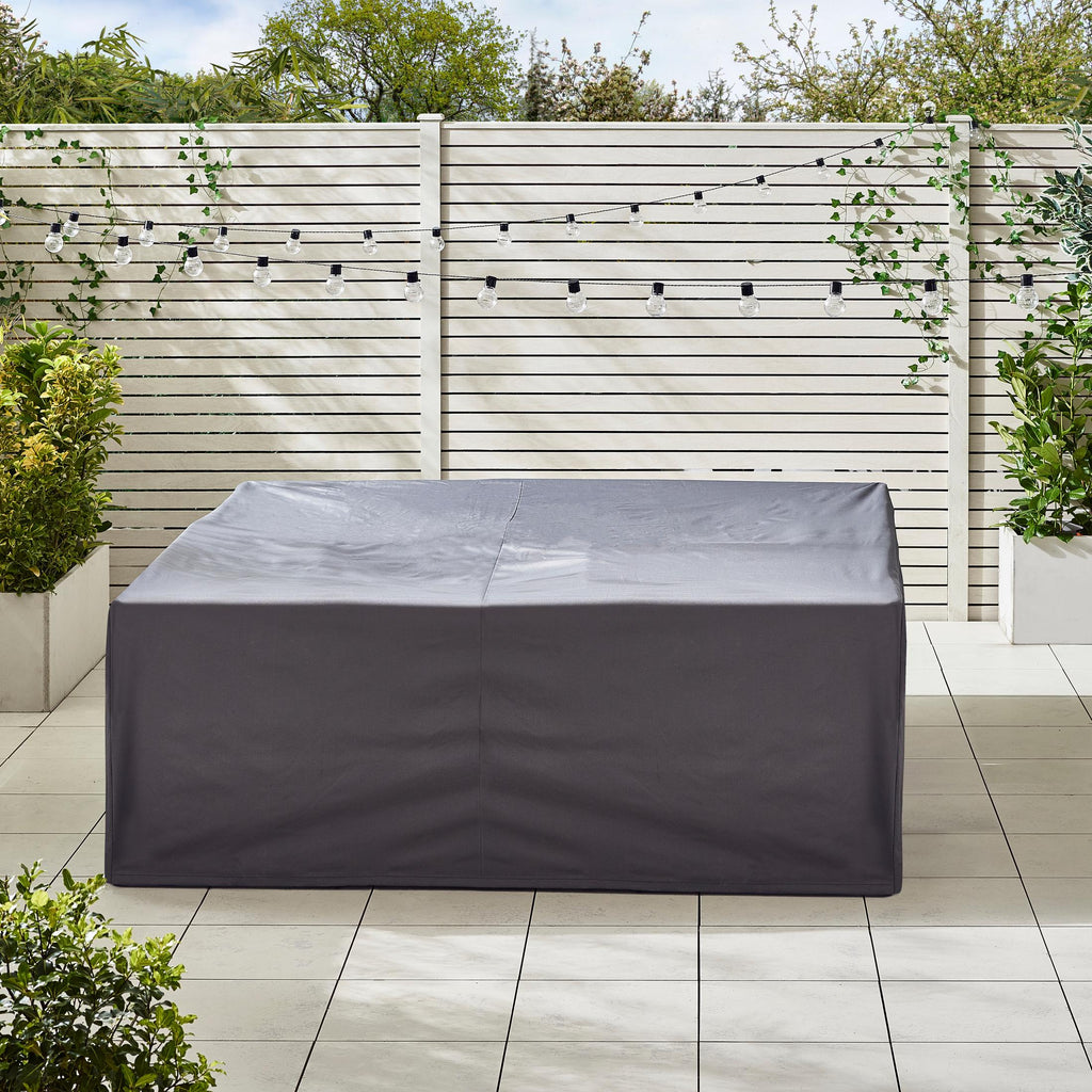 Seychelles Grey Rattan 9 Seat Corner Sofa Garden Dining Set — image 7