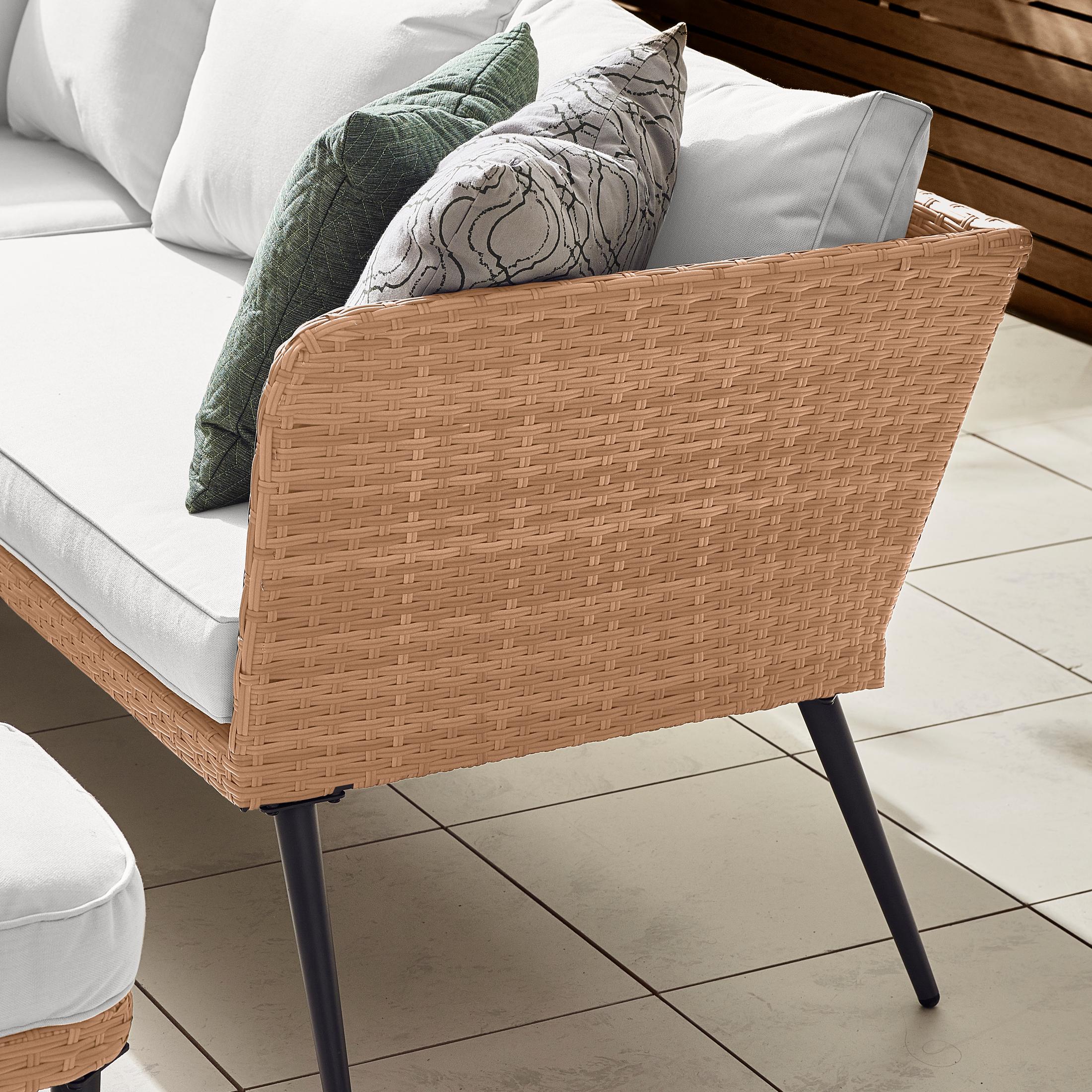 Seychelles Beige Rattan 9 Seat Corner Sofa Garden Dining Set — image 10