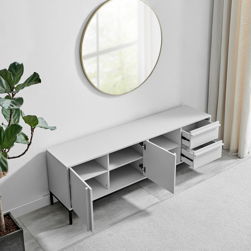 Svit Off White 2 Door and 2 Drawer Storage TV Stand — image 3