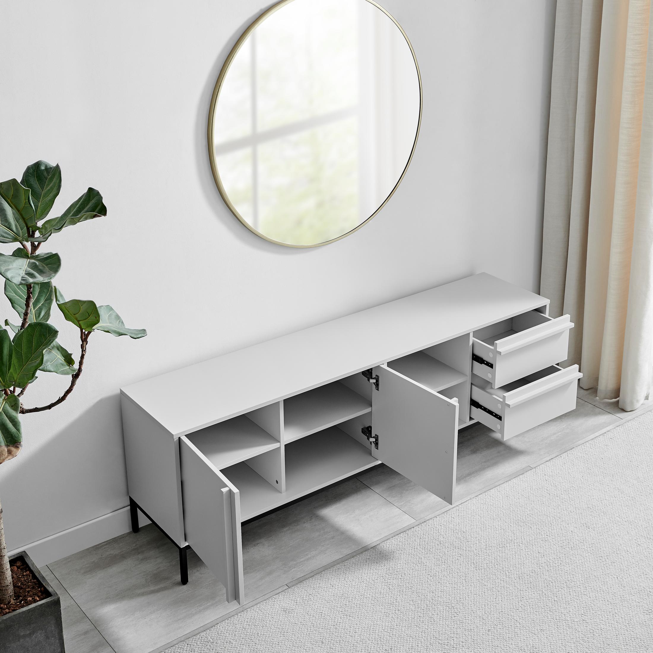 Svit Off White 2 Door and 2 Drawer Storage TV Stand — image 3