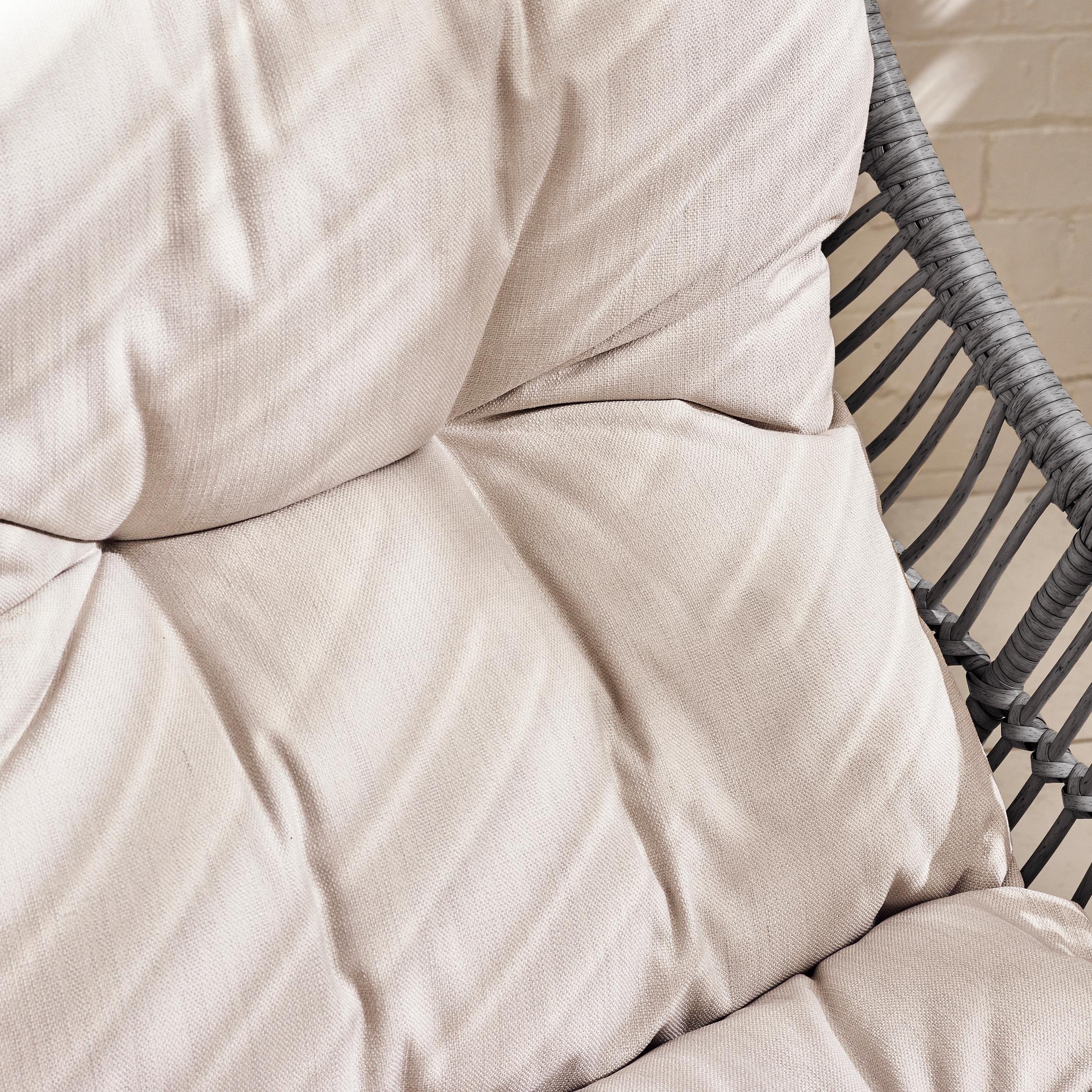 Tahiti Grey Rattan Garden Chair with Footstool — image 9