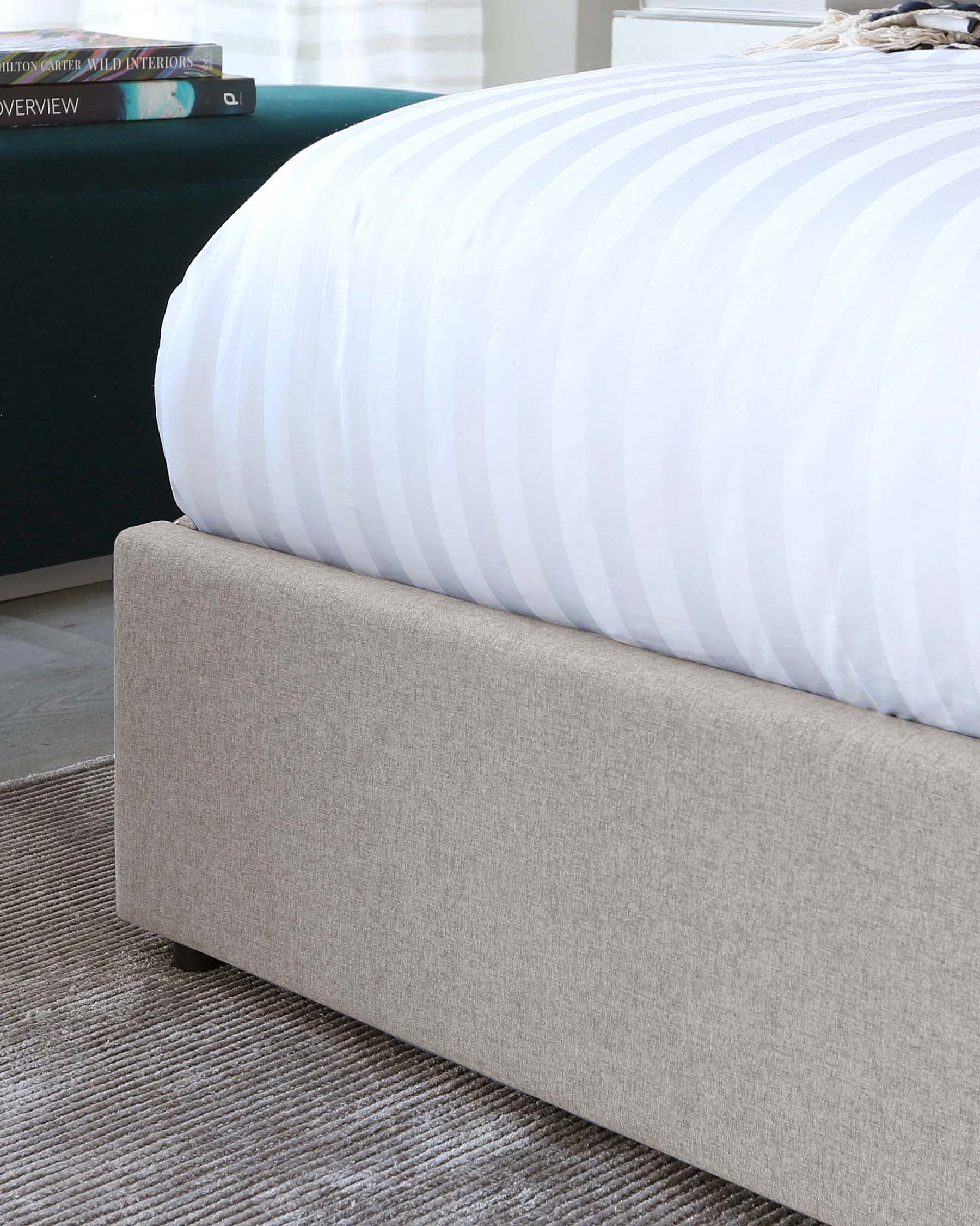 Turin Grey Fabric King Size Bed with Storage — image 8