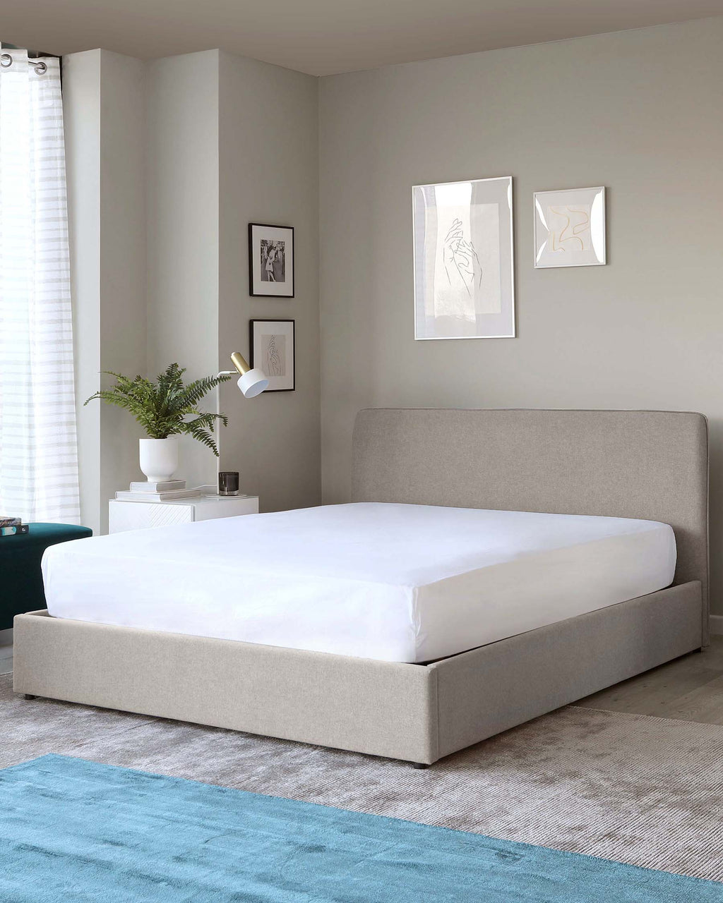 Turin Grey Fabric King Size Bed with Storage — image 6