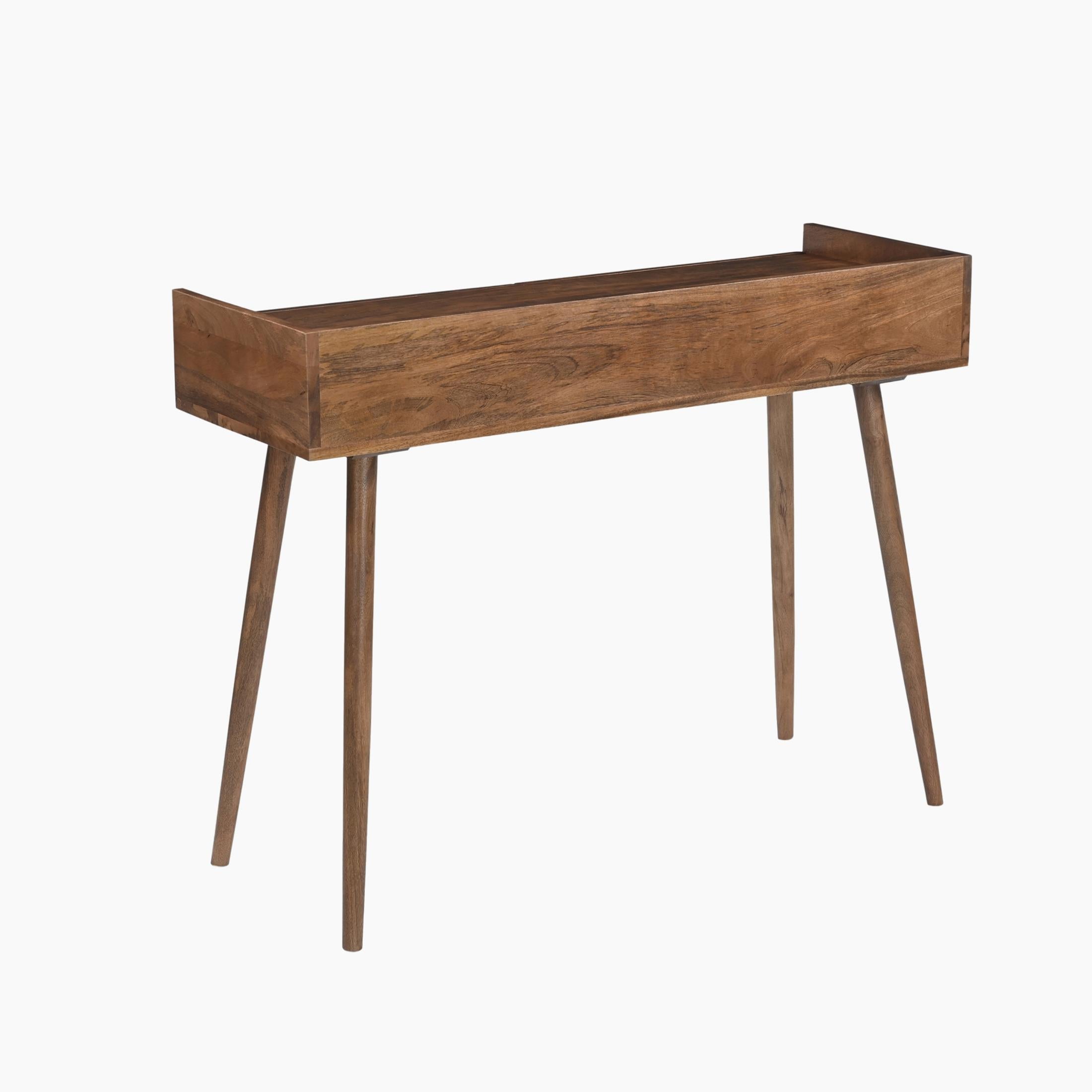 Vinson Rectangle Walnut Wood 2 Drawer Console Table — image 5