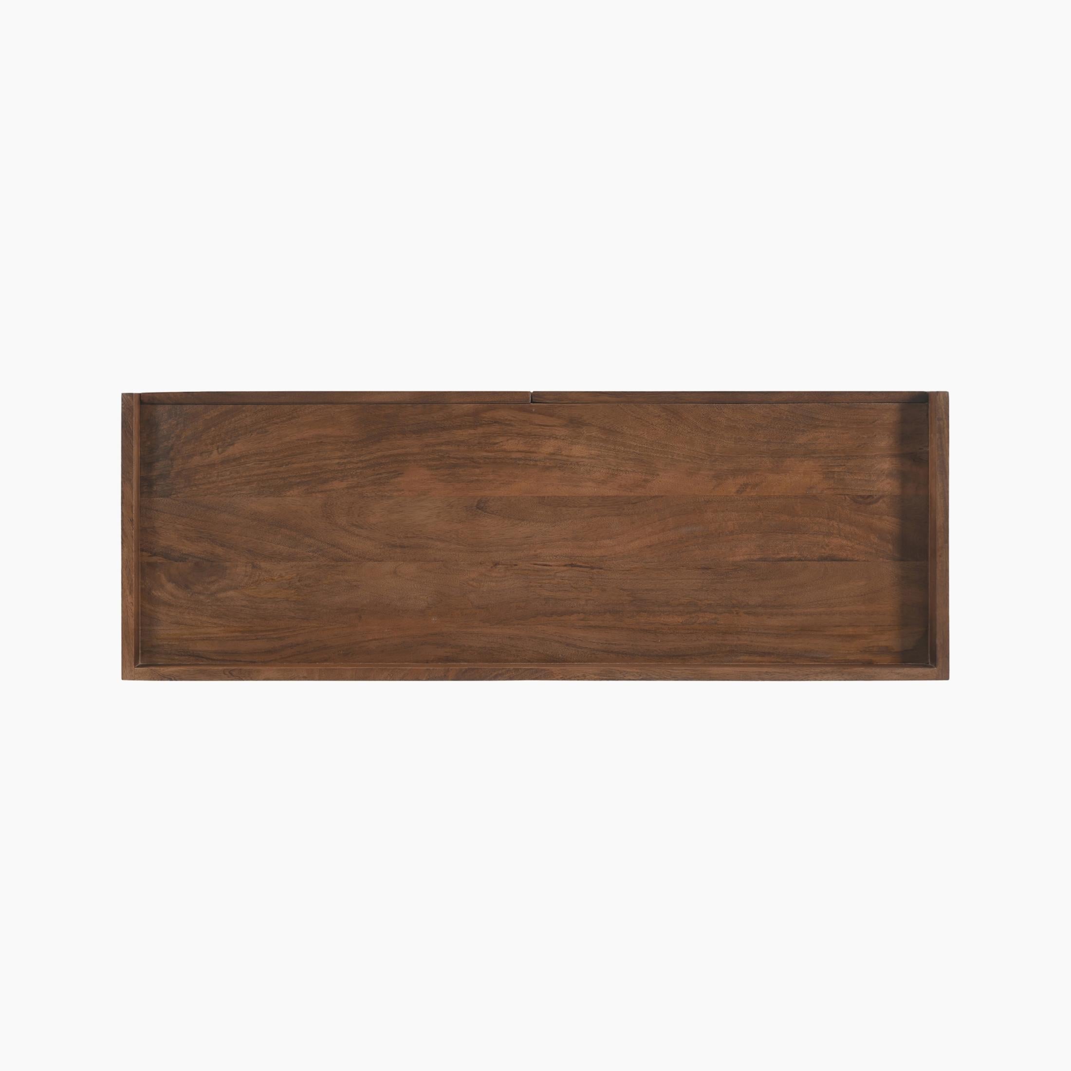 Vinson Rectangle Walnut Wood 2 Drawer Console Table — image 8