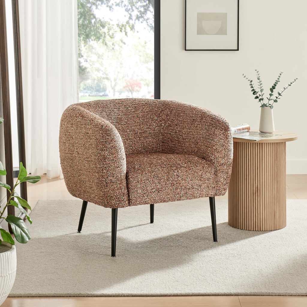 Veda Orange Fabric Accent Tub Chair — image 9