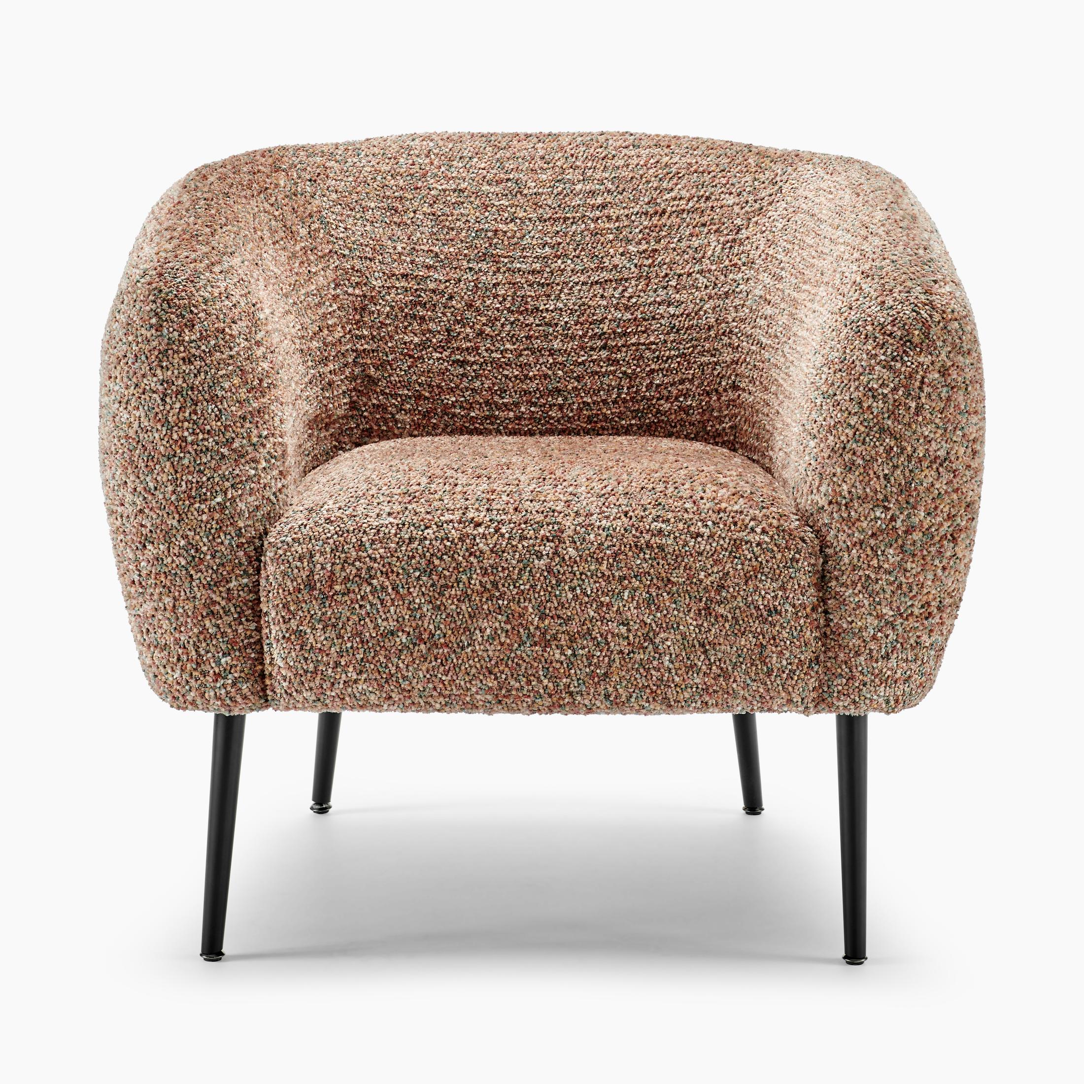 Veda Orange Fabric Accent Tub Chair — image 4