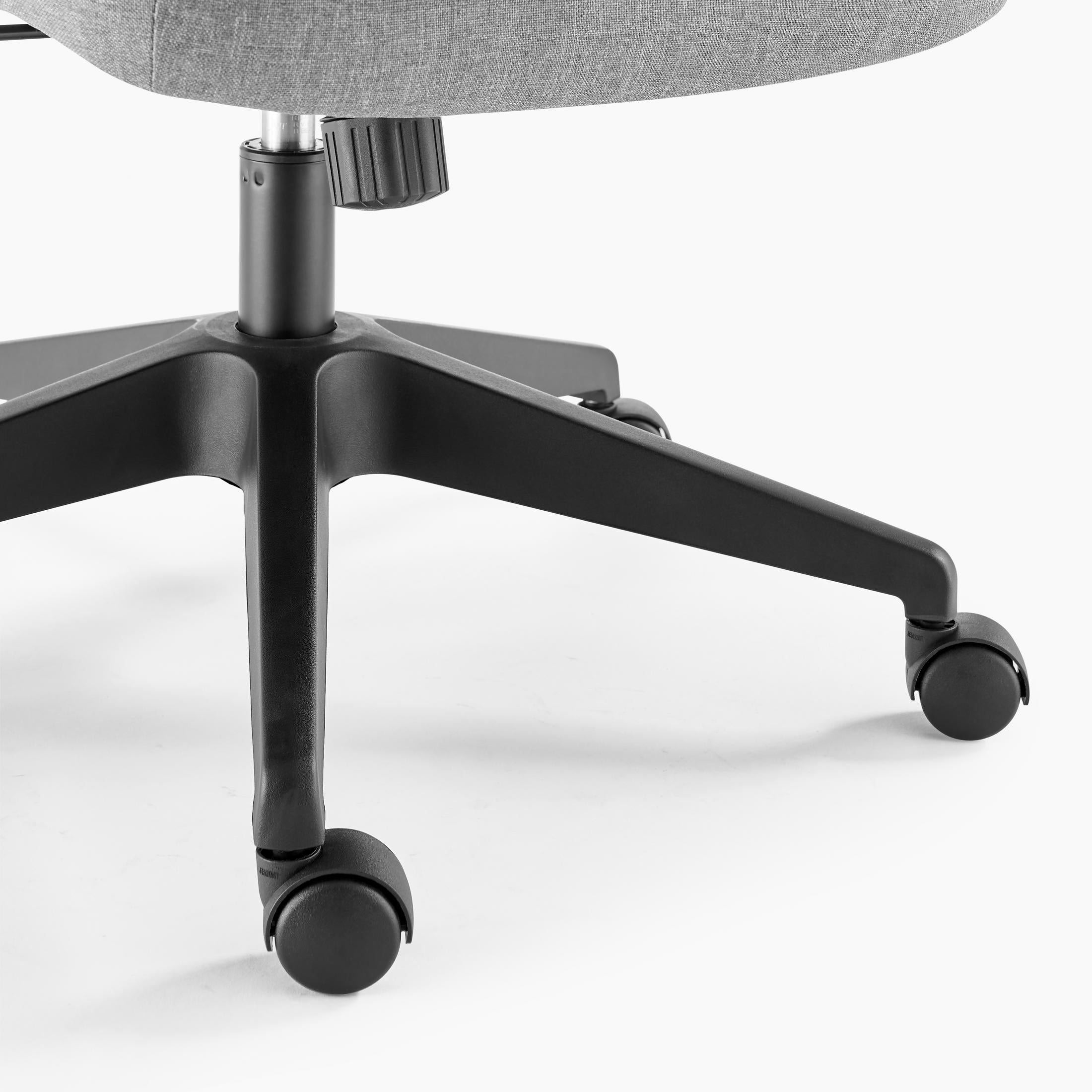 Vesper Dark Grey Linen Fabric Swivel Office Chair — image 8