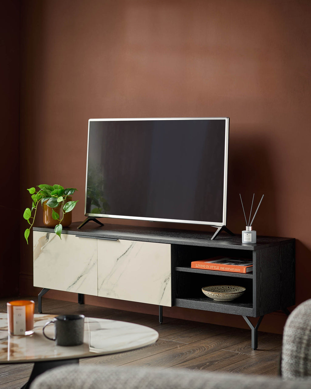 Winslow natural ceramic TV unit — image 1