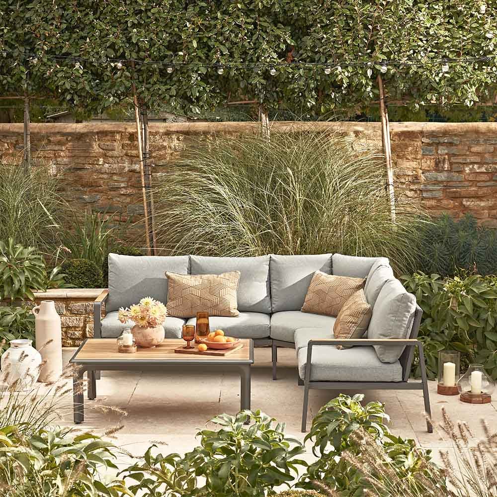 Savannah Rope Corner Sofa Lounge Set Oak — image 1