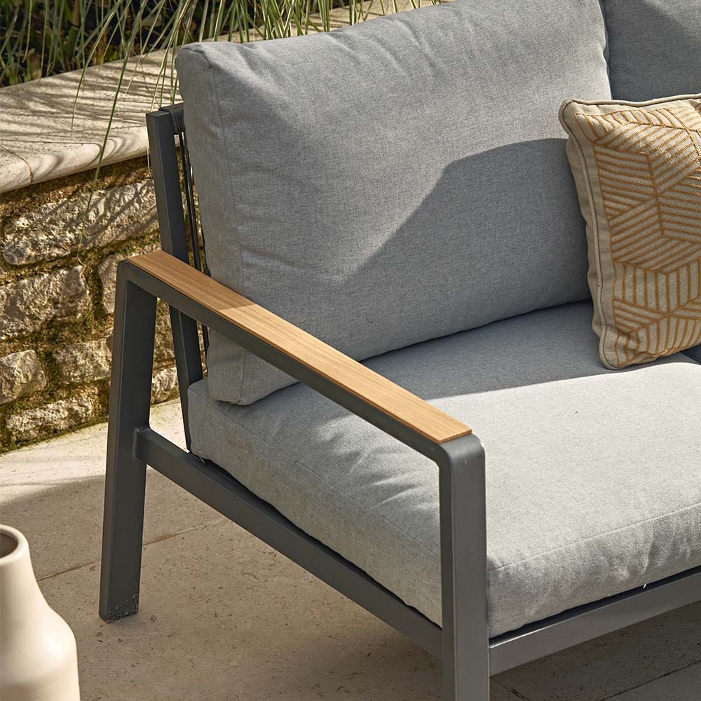 Savannah Rope Corner Sofa Lounge Set Oak — image 4