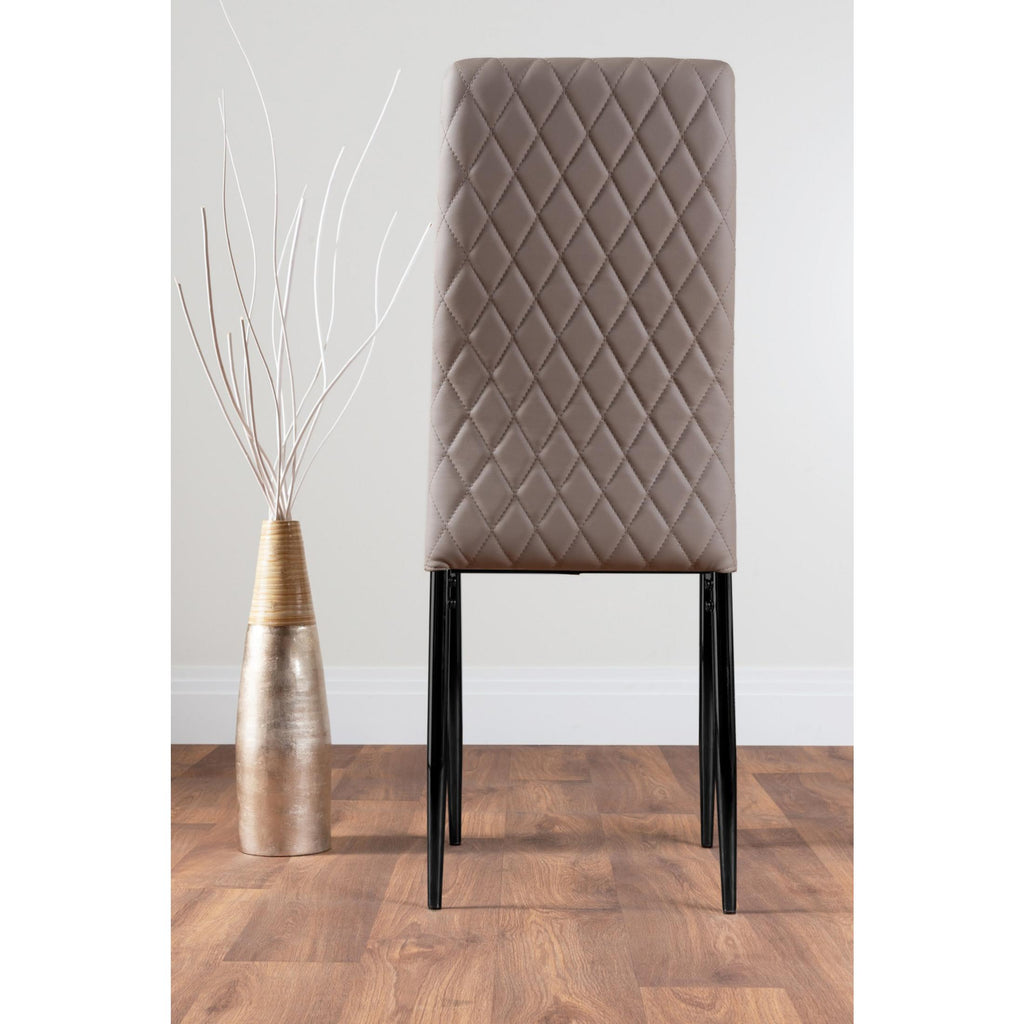 Koko Oak Effect Round Dining Table & 4 Cappuccino Milan Black Leg Chairs — image 10