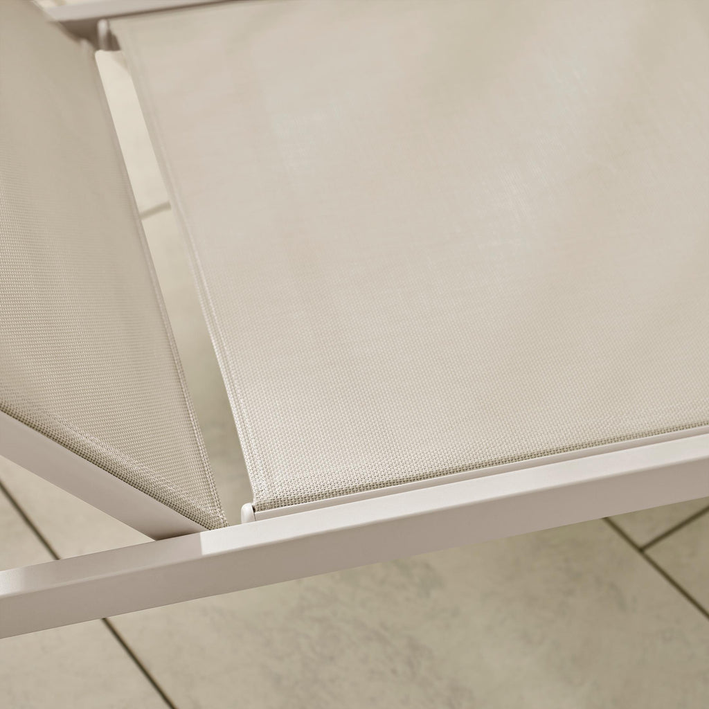2x Corsica Cream Metal & Textilene Sun Loungers — image 6