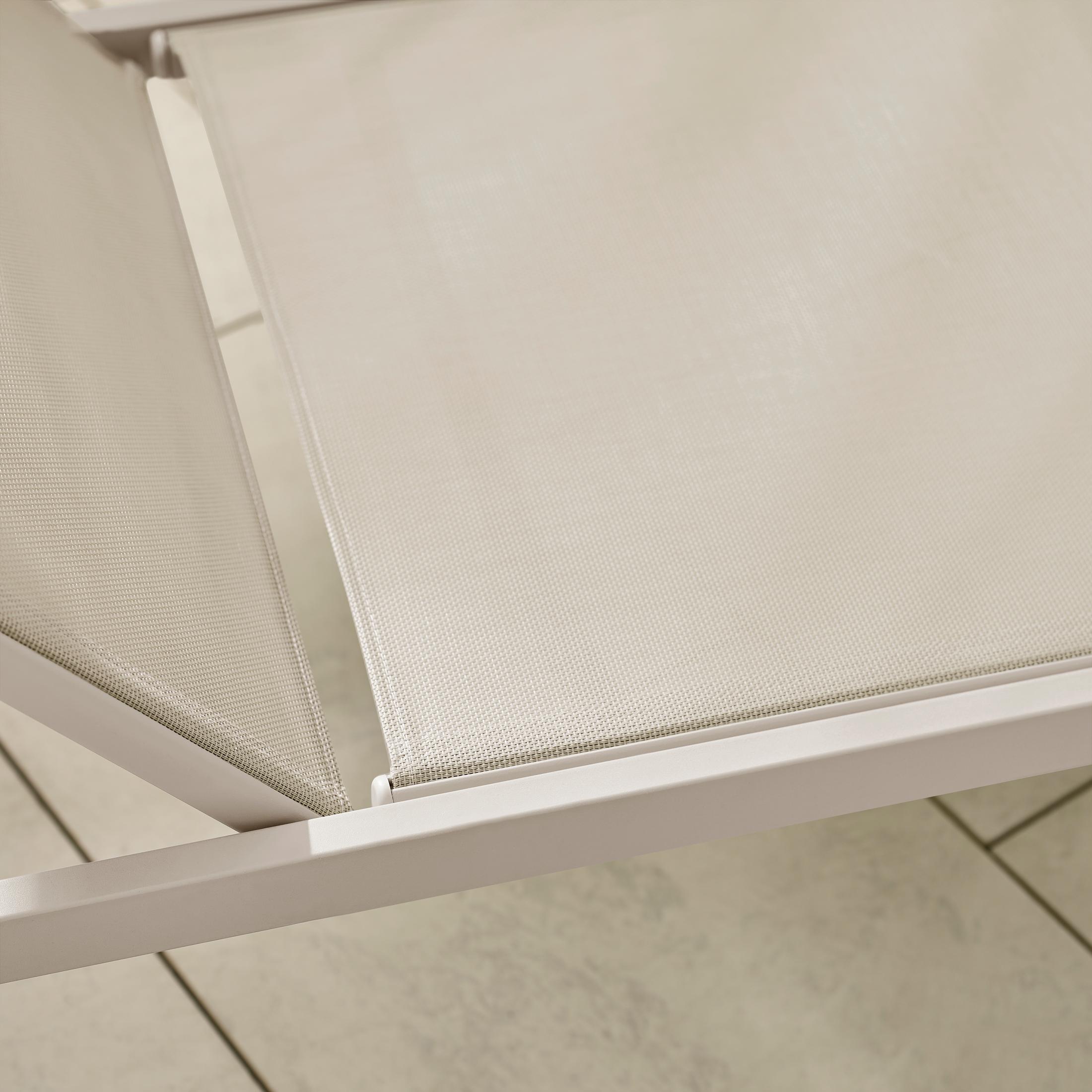 2x Corsica Cream Metal & Textilene Sun Loungers — image 6