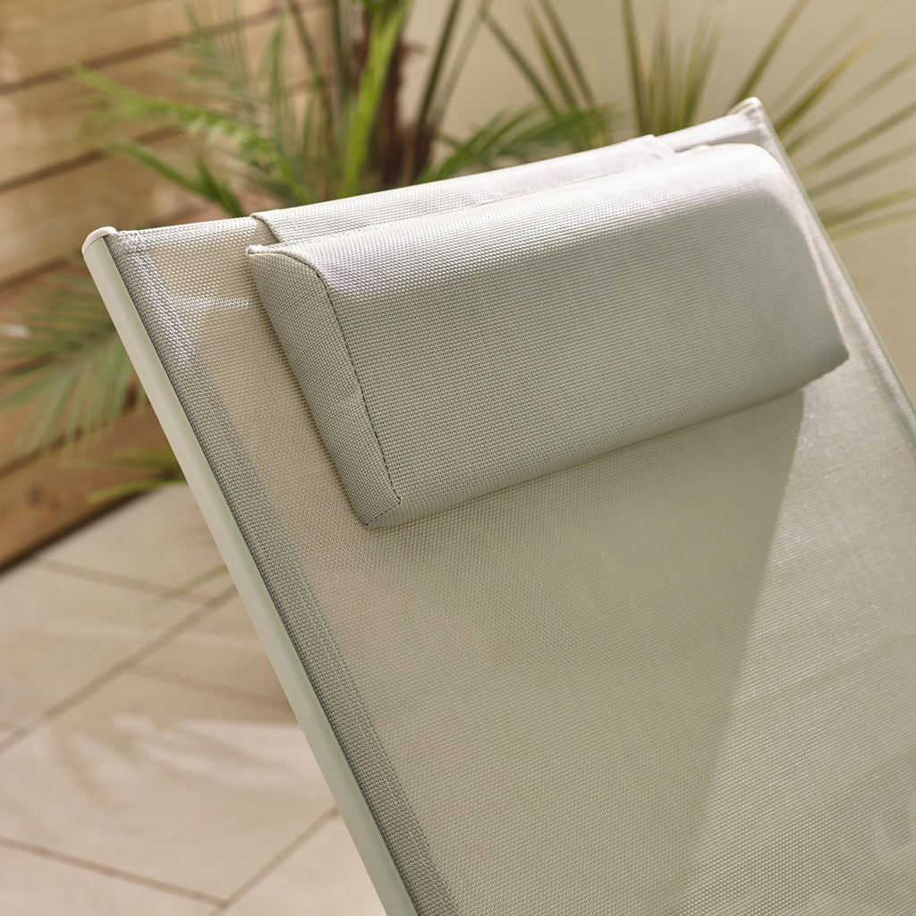 2x Corsica Green Metal & Textilene Sun Loungers — image 5