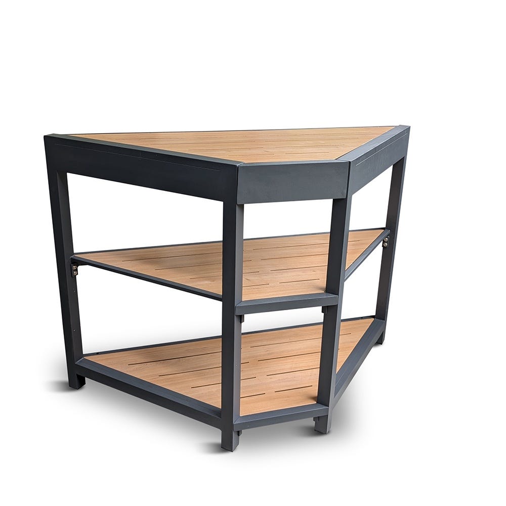 Savannah Outdoor Kitchen Angled Corner Unit - Oak — image 2