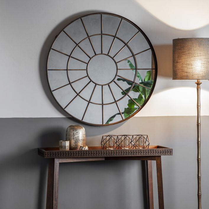 Battersea Industrial Round Window Pane Mirror 100.5x100.5cm — image 5