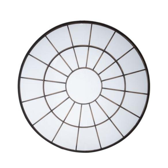 Battersea Industrial Round Window Pane Mirror 100.5x100.5cm — image 1