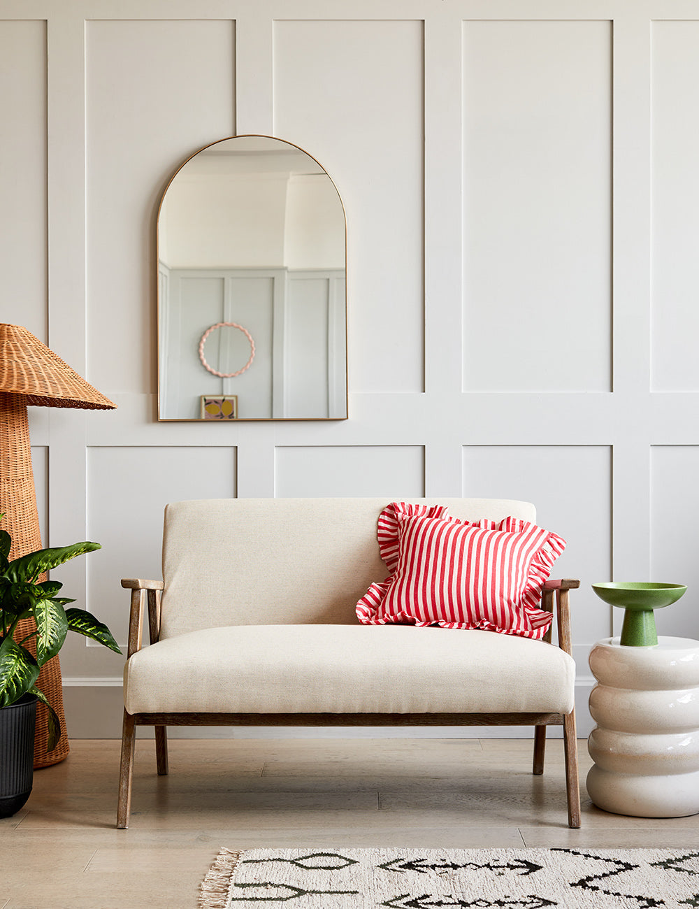 Jessica Natural Linen Two Seater Sofa — image 1