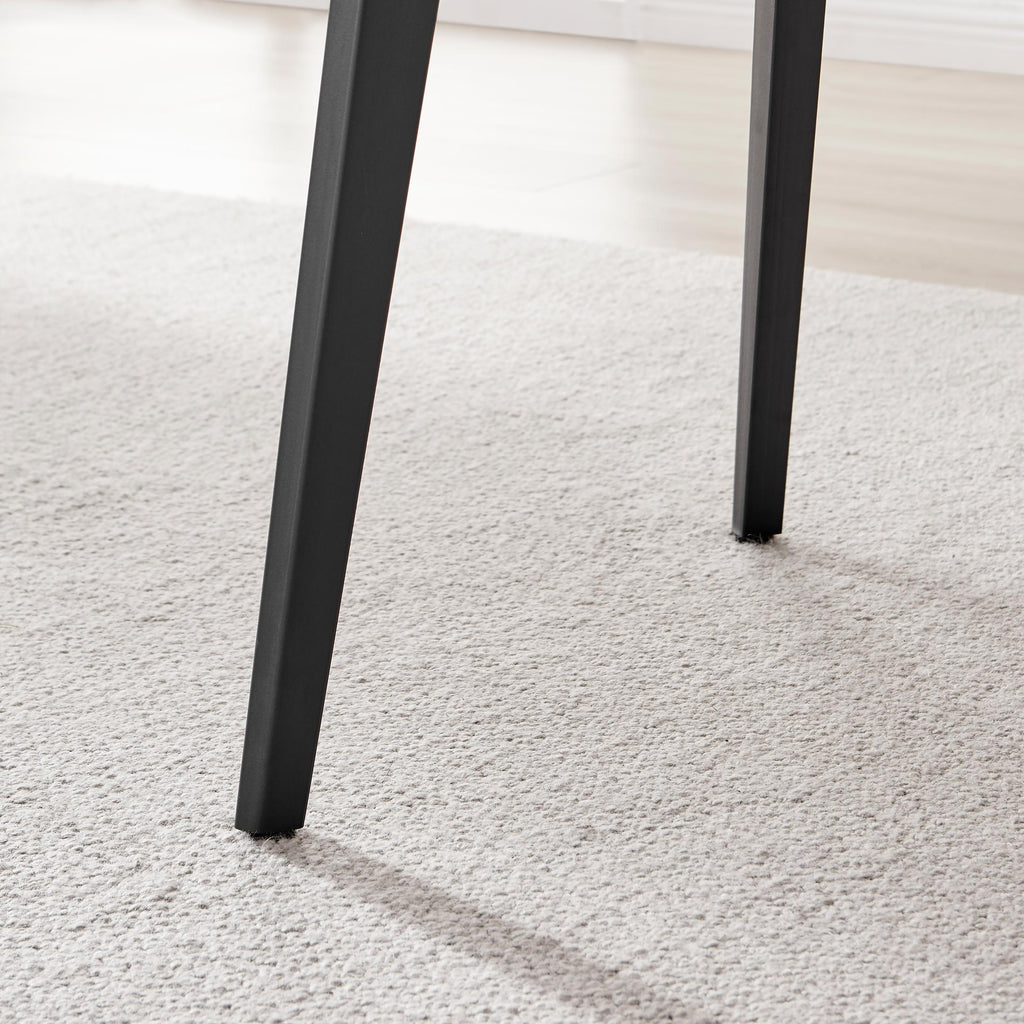 Koko Oak Effect Round Dining Table & 4 Cappuccino Milan Black Leg Chairs — image 6