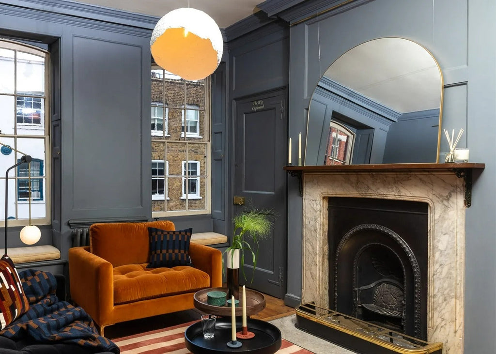Fine Edge Mirror Over Mantle — image 4