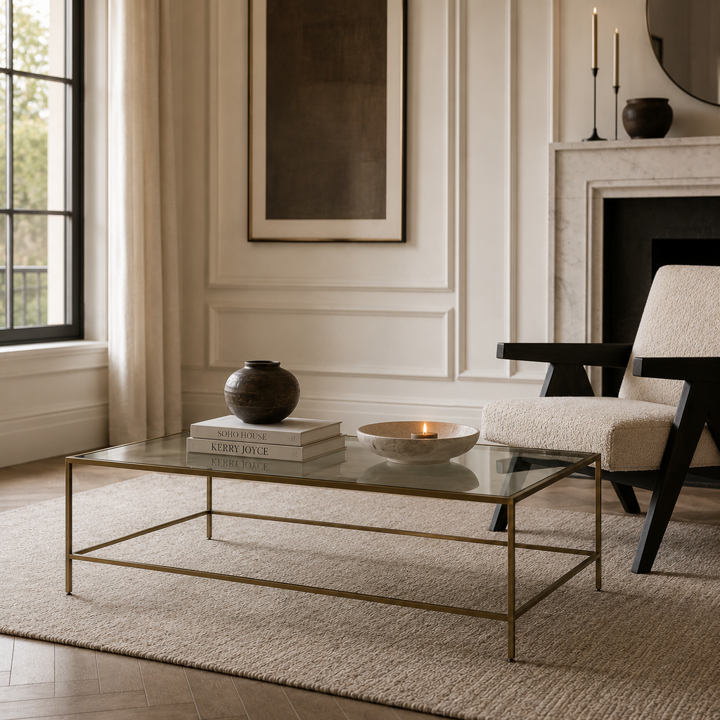 Rothbury Rectangular Coffee Table - Aged Bronze — image 2
