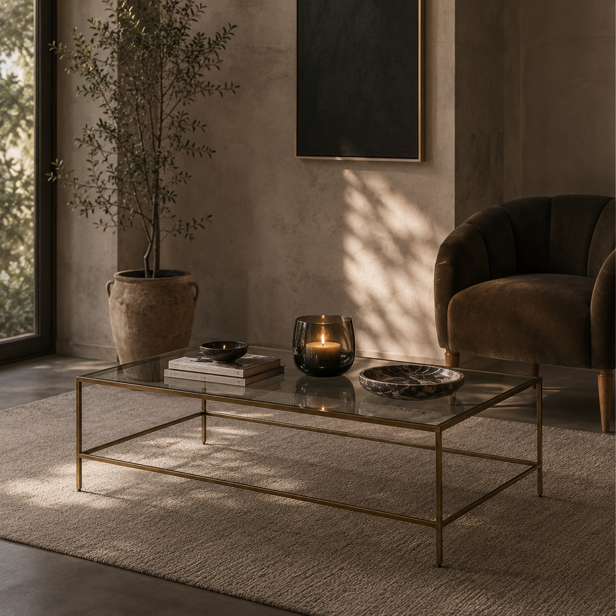 Rothbury Rectangular Coffee Table - Aged Bronze — image 3