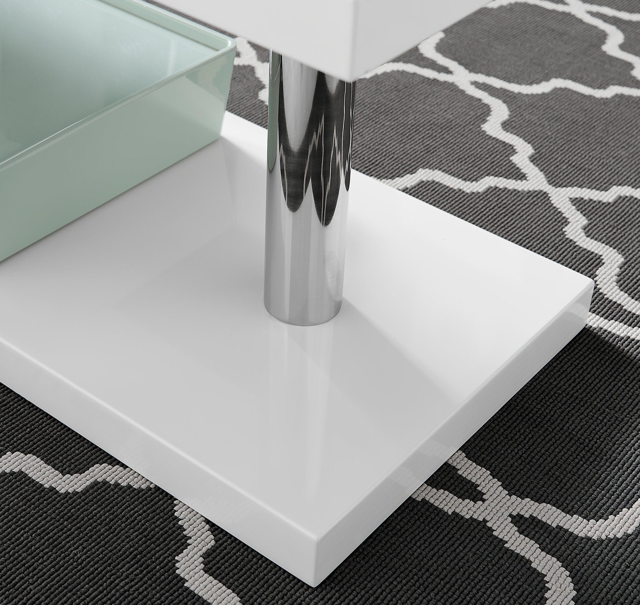 Siena White High Gloss Rotating Desk — image 5